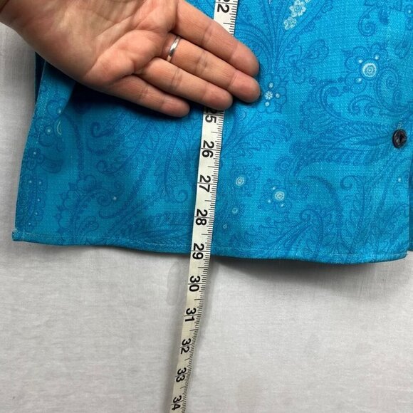 Columbia‎ Sportwear River Resort Silk Cotton Blouse Womens M Retro Paisley Disco - Picture 12 of 12